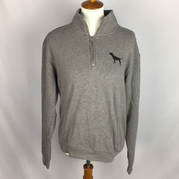 PINK Victoria's Secret Tops - PINK Victoria’s Secret Gray Pull Over Hoodie